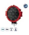 GloboStar® 85422 Vehicle & Forklift Work Lights - Φώτα Εργασίας για Οχήματα Περονοφόρα - Κλάρκ LED 45W DC 9-80V Αδιάβροχο IP67 Μαύρο Κόκκινο Μ20 x Π18 x Υ5cm